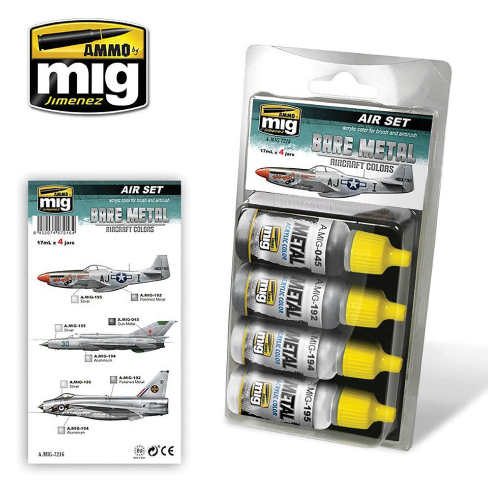 Bare Metal Aircraft Colors Paint Set Main Image