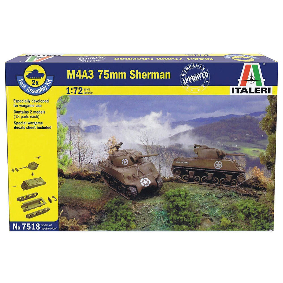 M4A3 Sherman 2-in-1 1/72 Kit Main Image