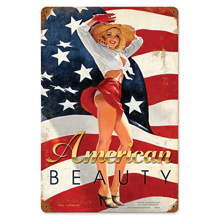 American Beauty Metal Sign HB009 Main Image