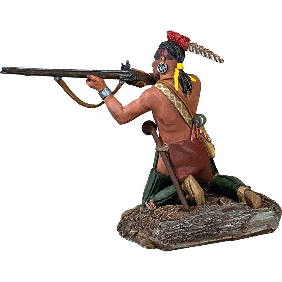 Native American Warrior Kneeling Firing 1/30 Figure William Britain (16143) Main Image