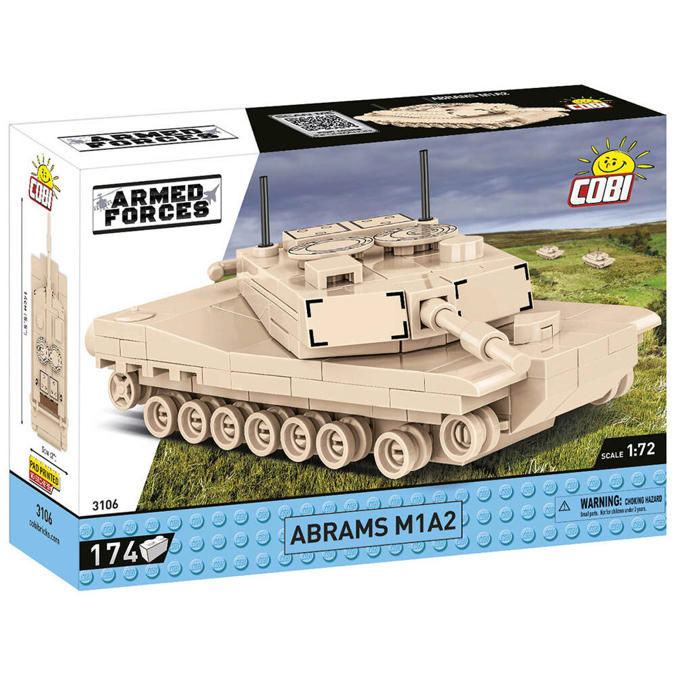 ABRAMS M1A2 Building Block Model 1/72 - 174 Pieces Cobi (3106) Main Image