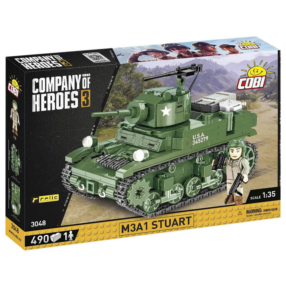 M3 STUART 1/35 Building Block Model - 490 Pieces Cobi (3048) Main Image