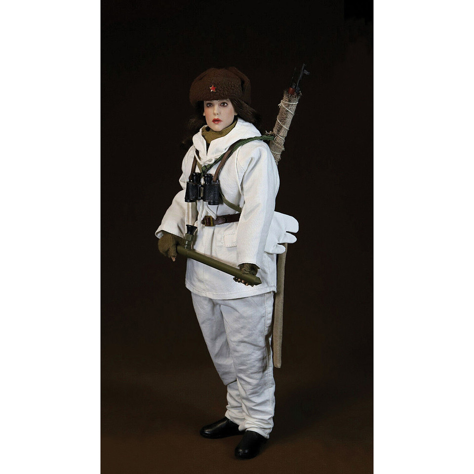 Soviet Female Sniper Winter Camo 1/6 Figure Main Image
