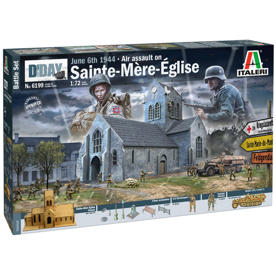 Air assault on Sainte-Mère-Église 1/72 Figure Kit Main Image