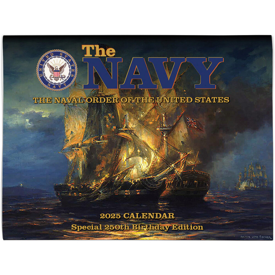 THE NAVY 2025 WALL CALENDAR 9781631145490 Main Image