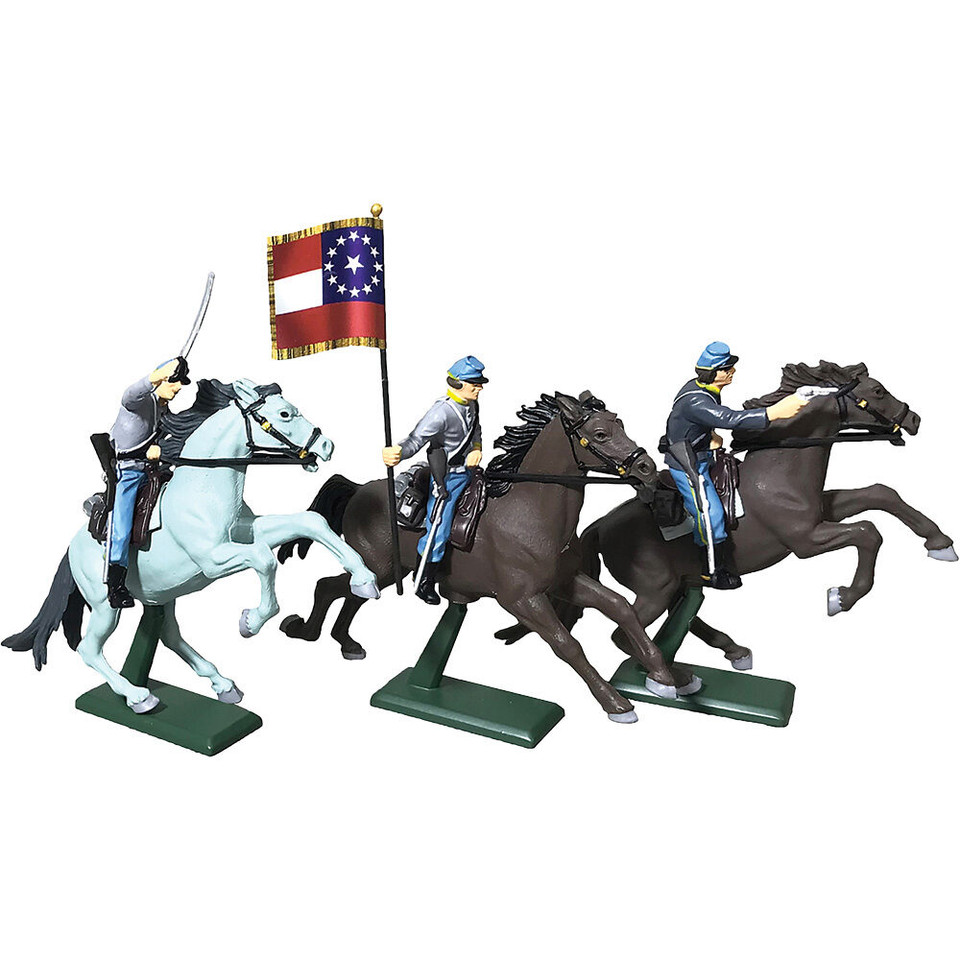 Confederate Cavalry Plastic 1/32 Figure Set No. 1 WILLIAM BRITAIN (52004) Main Image