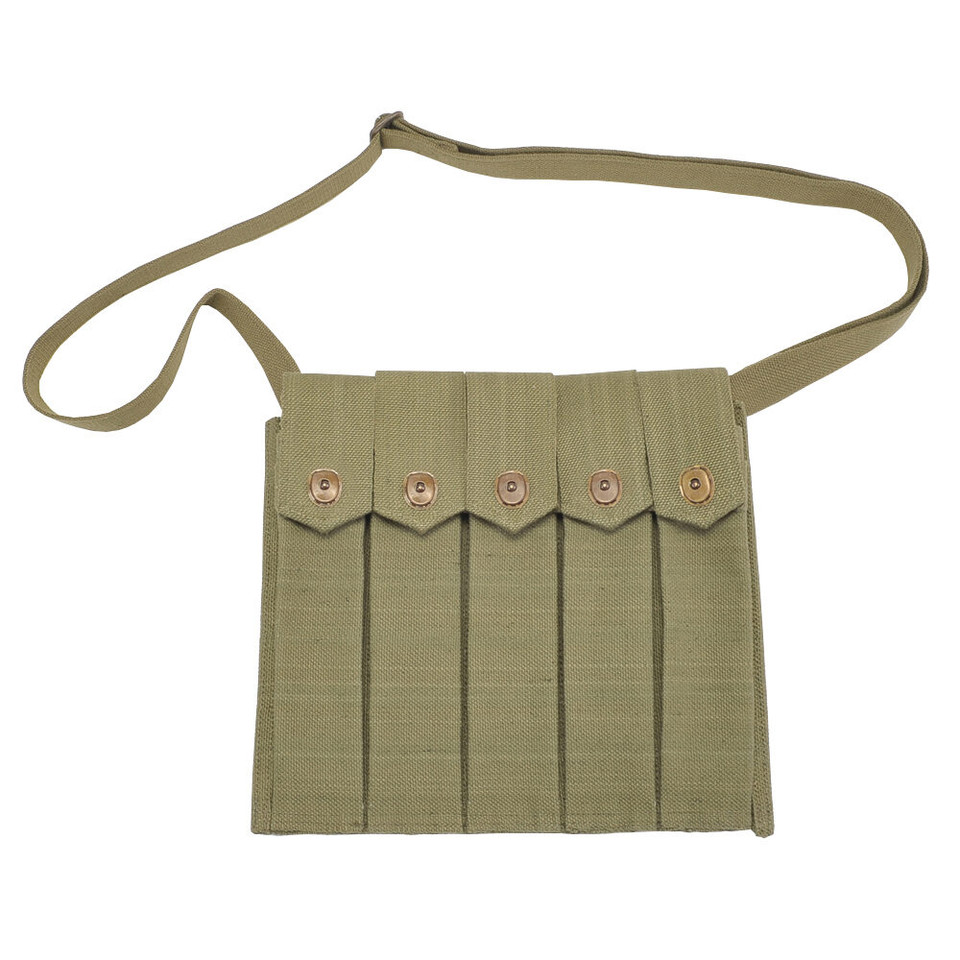 Thompson 5-cell Mag. Pouch with Shoulder Strap Marked JT&L 1 World War Supply (3164) Main Image