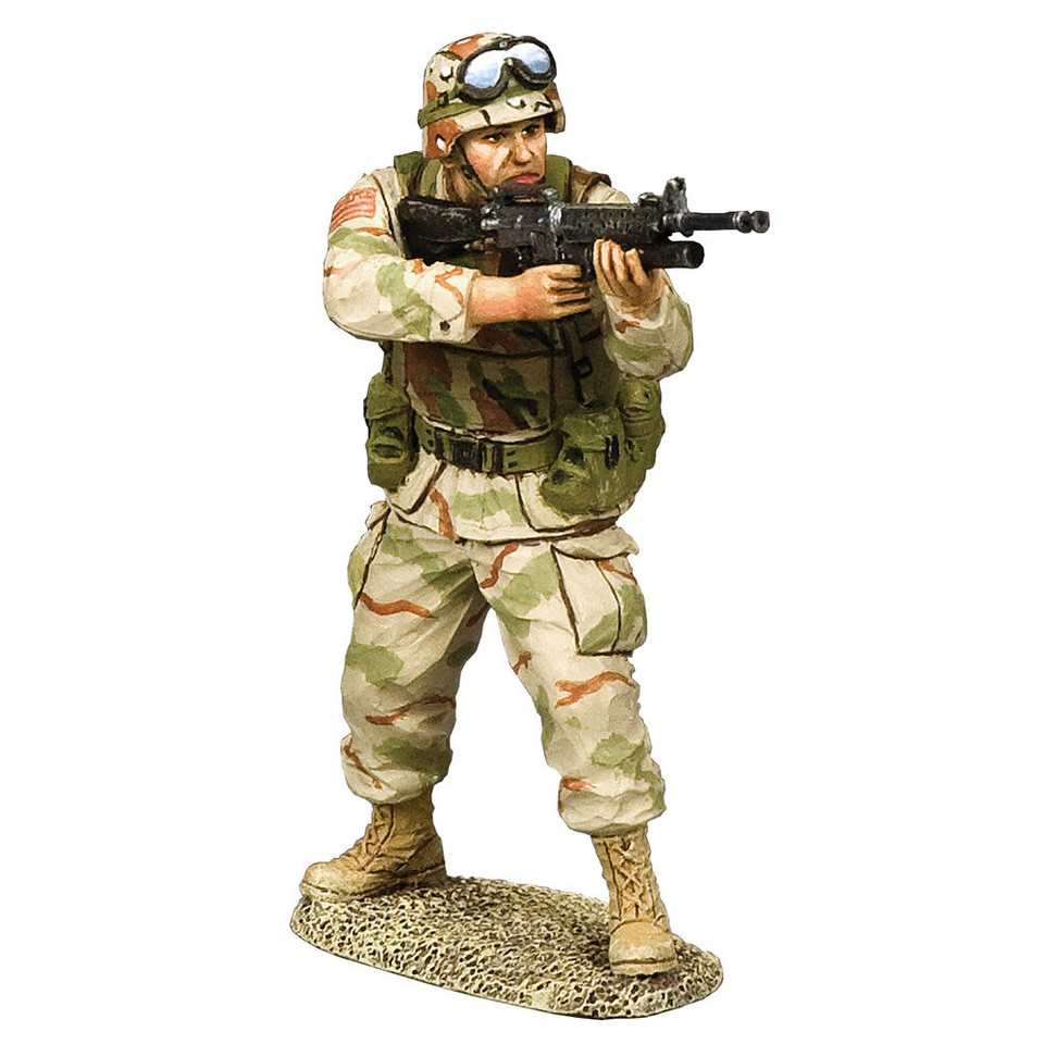 Ranger Firing M16A2 w/ M203 Grenade Launcher 1/30 Figure K&C (BHD002) Main Image