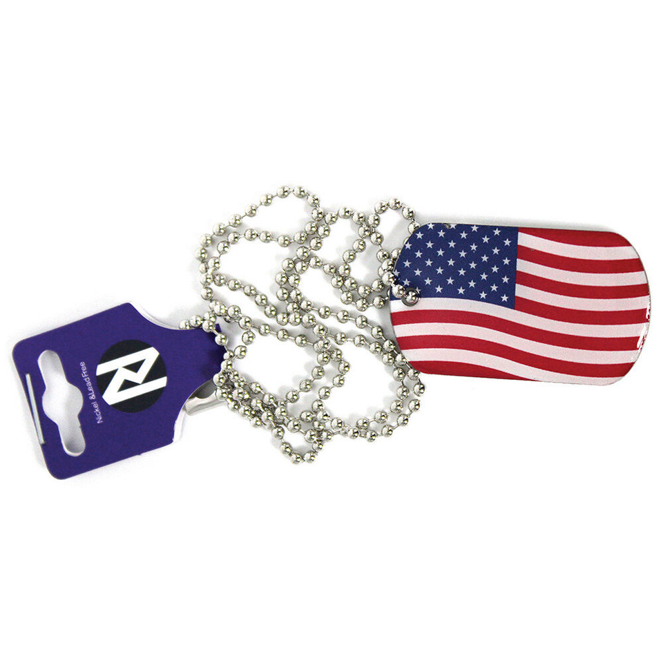 USA Flag Dog Tag Necklace  CK2145 Main Image