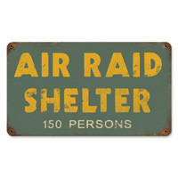 Air Raid Shelter Metal Sign Main Image