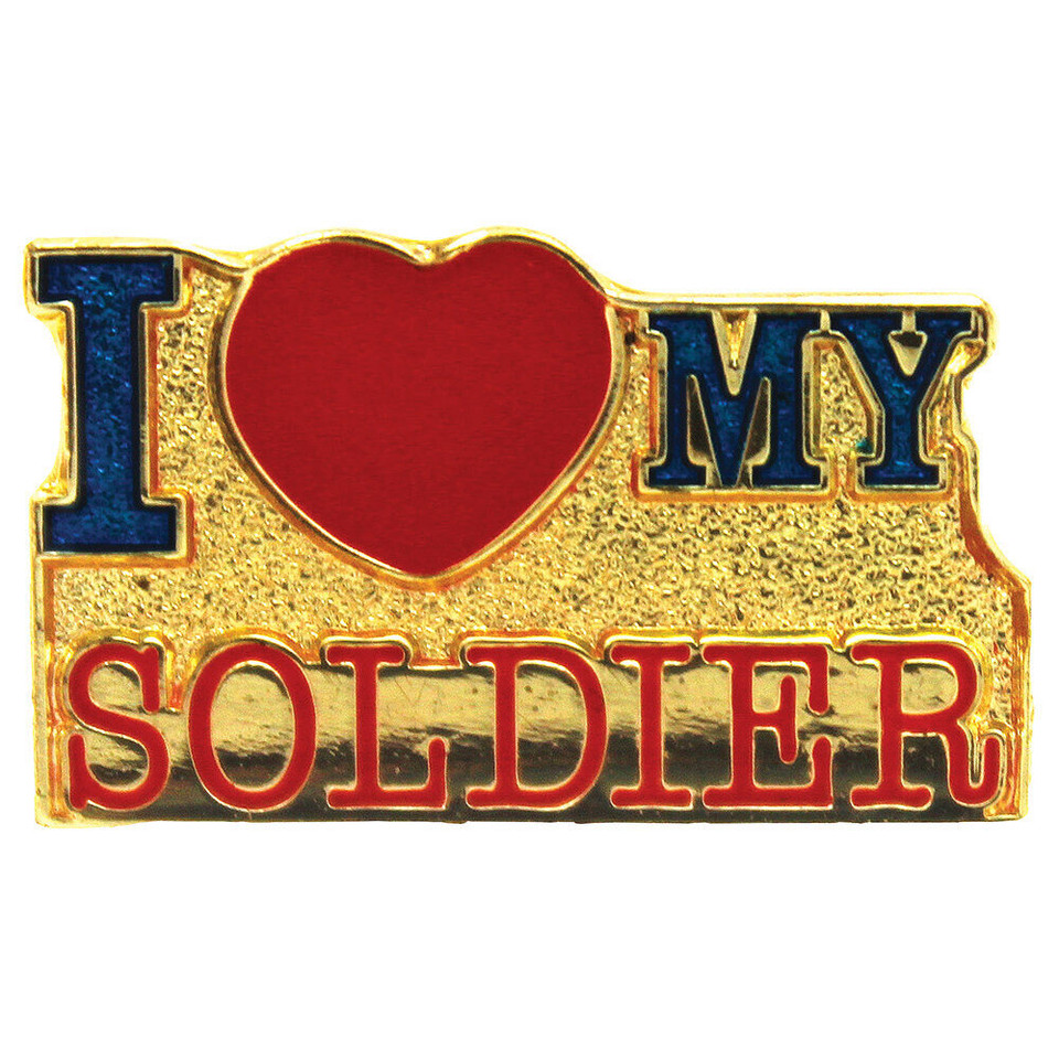 I Love My Soldier Lapel Pin  HP4115 Main Image