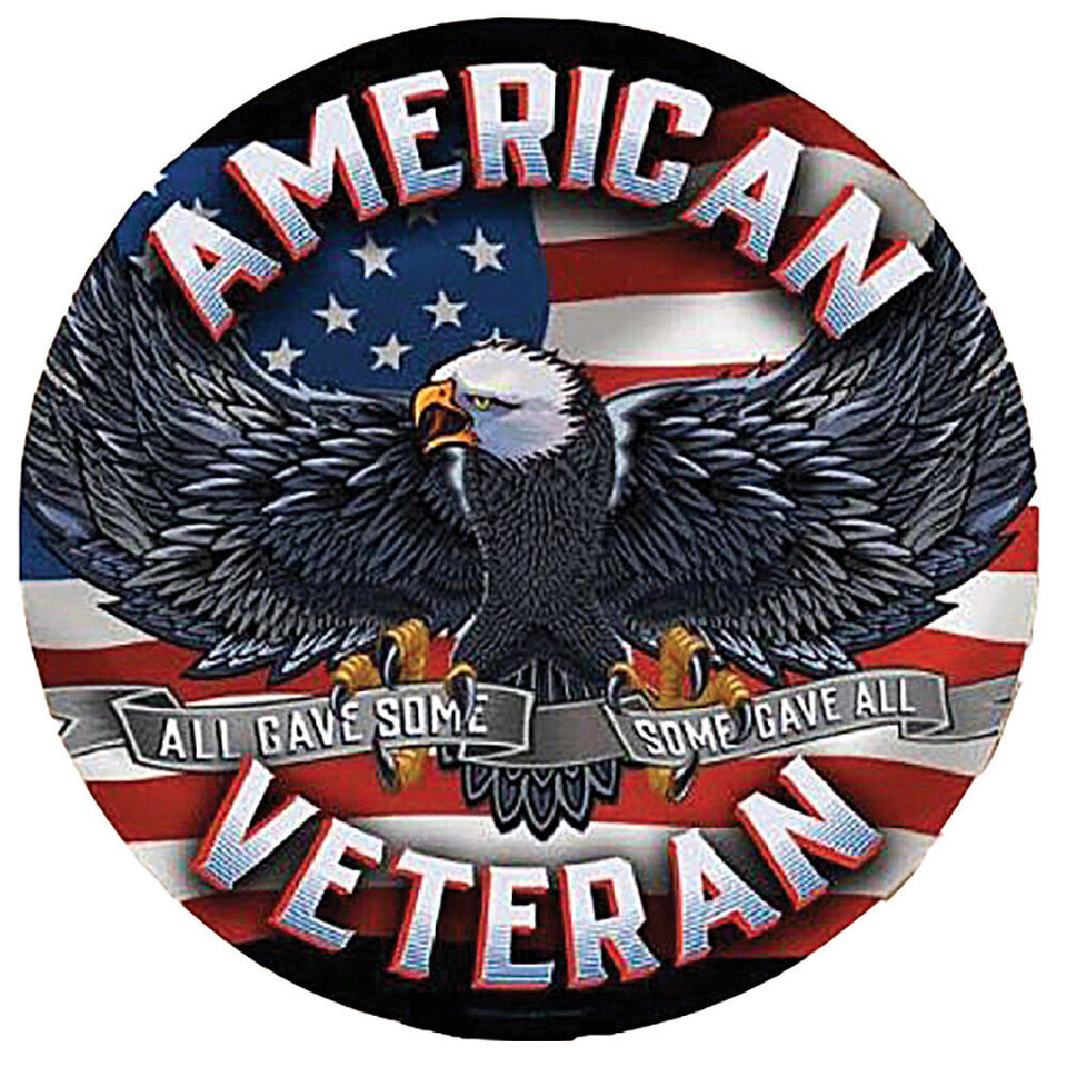 American Veteran Round Metal Sign  MS444 Main Image