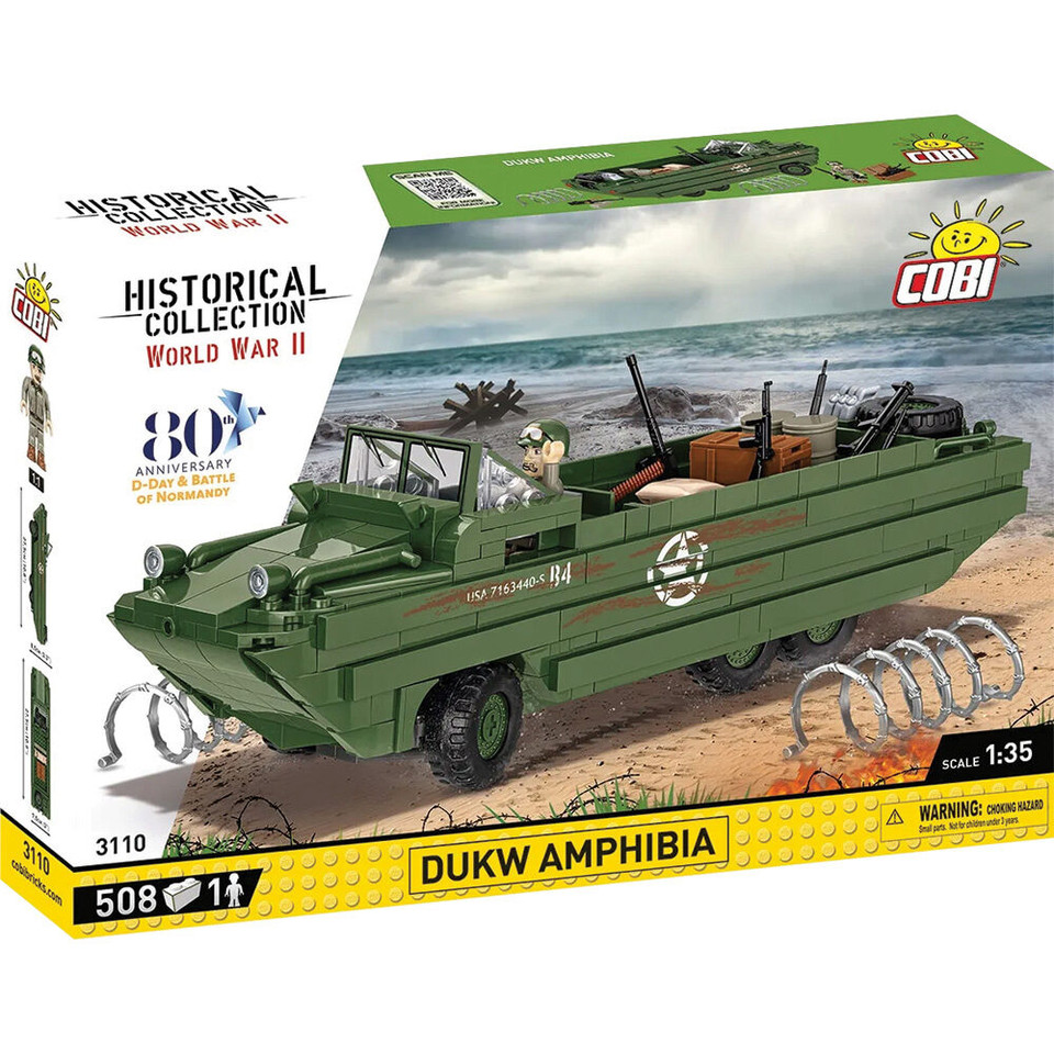 DUKW Amphibous Vehicle 1/35 Building Block Model - 508 Pcs Cobi Block (3110) Main Image
