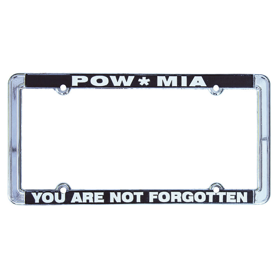 POW*MIA Metal License Plate Frame  MF1038POW Main Image