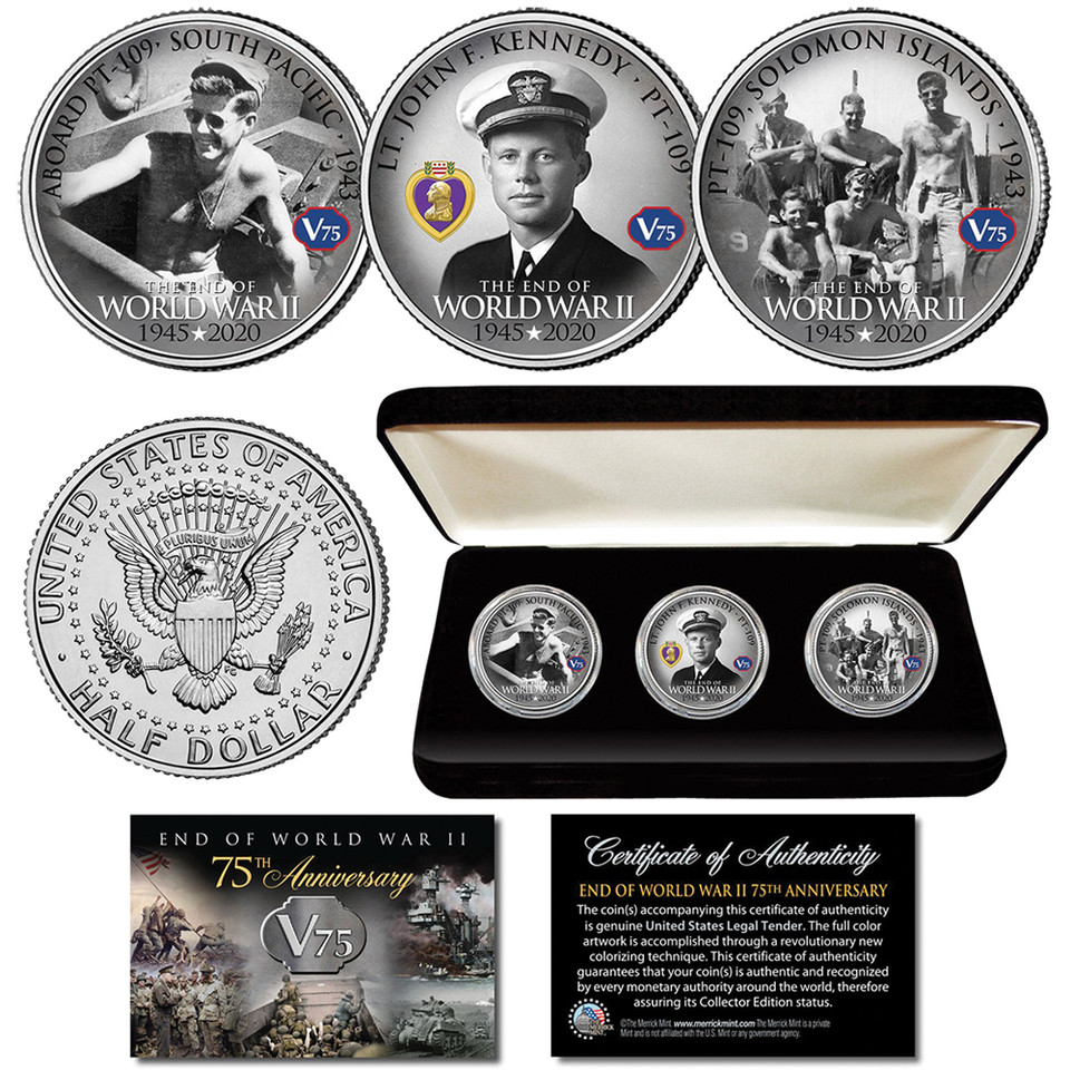 3-Coin Set: JFK Navy 75th Anniversary Collection Main Image