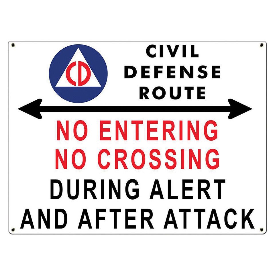 Civil Defense Route Metal Sign  AMIC888 Main Image