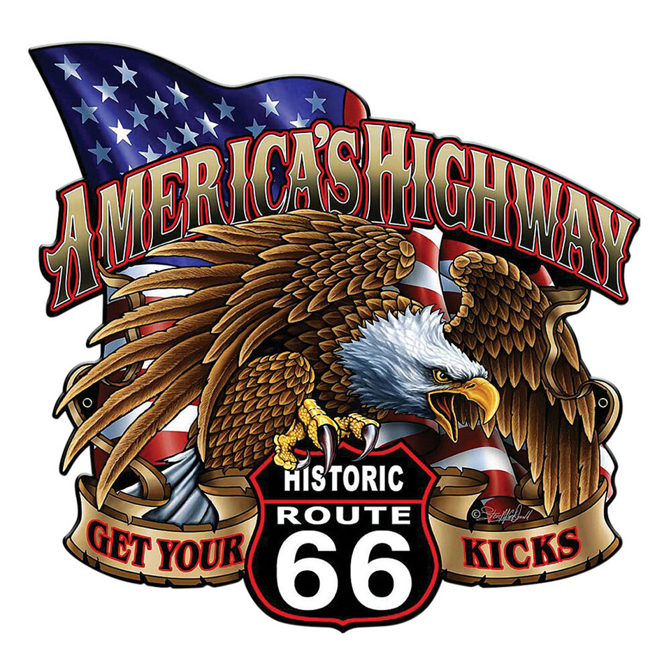 America's Highway Route 66 Metal Sign Main Image