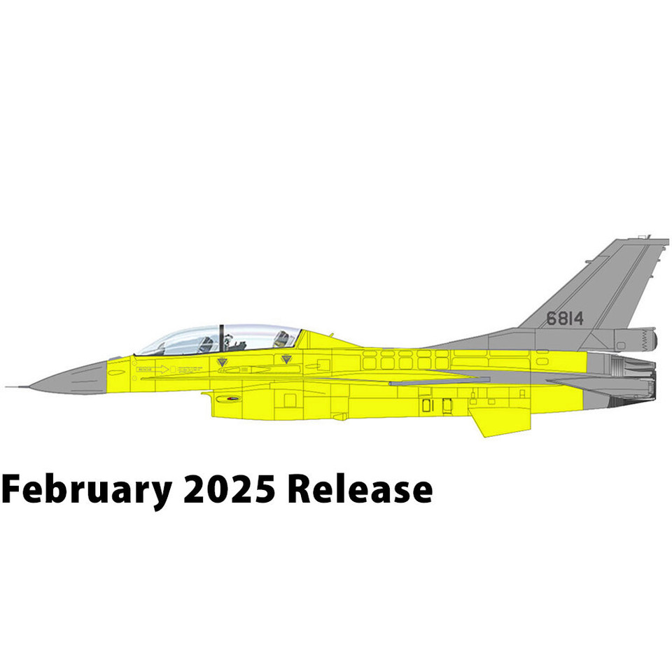 F-16V Fighting Falcon 1/72 Die Cast Model- HA38046 Yellow Viper 6814 ROCAF Main Image