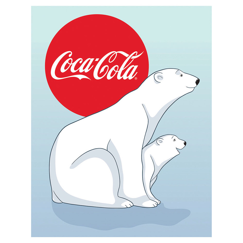 Coke Mama Bear Metal Sign  2857 Main Image