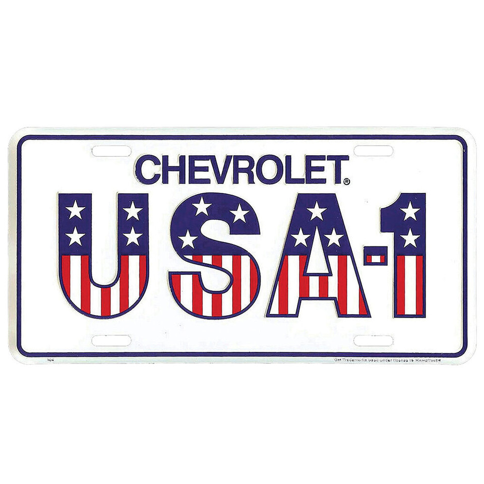 Chevrolet USA-1 Metal License Plate MP8942 Main Image