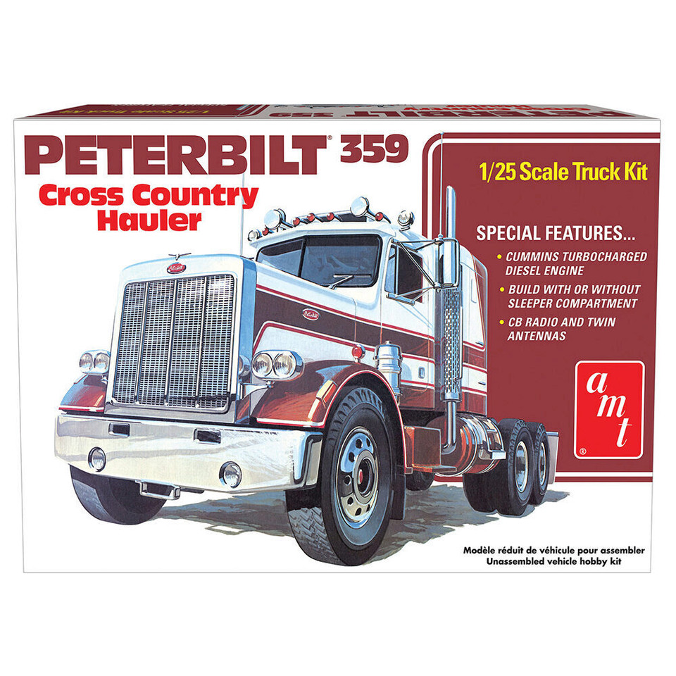 Peterbilt 359 Cross Country Hauler 1/25 Kit AMT Models (AMT1477) Main Image