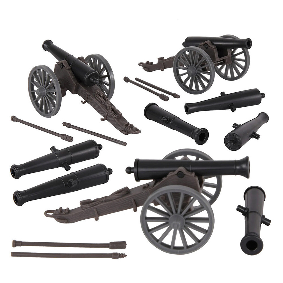 American Civil War 1/32 Cannon with Accessories 3-pc Set BMC Toys (67391) Main Image