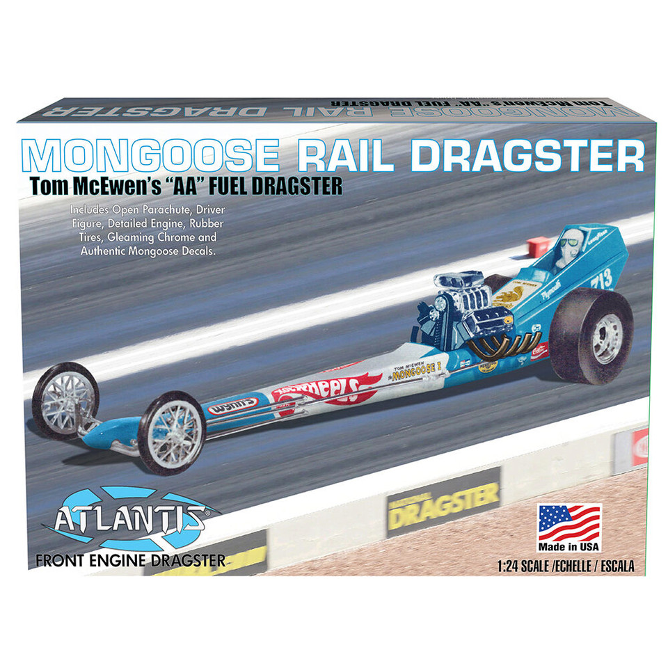 Tom McEwen Mongoose Front Engine Rail Dragster 1/24 Kit Atlantis (M5695) Main Image