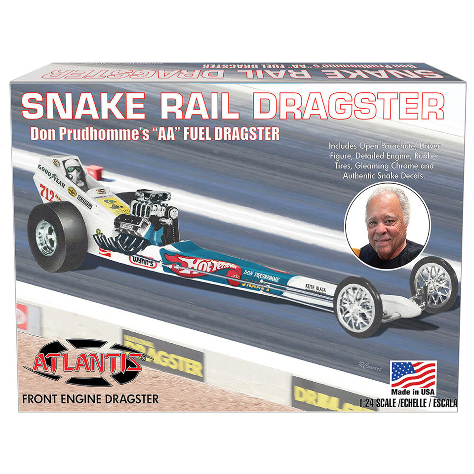 Don Prudhomme Snake Front Engine Dragster 1/24 Kit Atlantis (M5694) Main Image