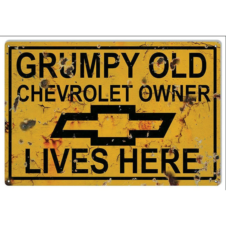 Grumpy Old Chevy Owner Metal Sign RG9554 Main Image
