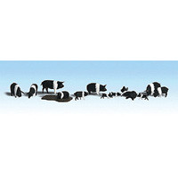 12-Piece Hampshire Pig Set HO Scale Main Image