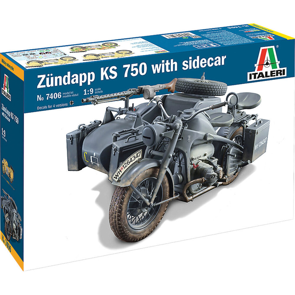 Zundapp KS 750 with sidecar 1/9 Kit Main Image