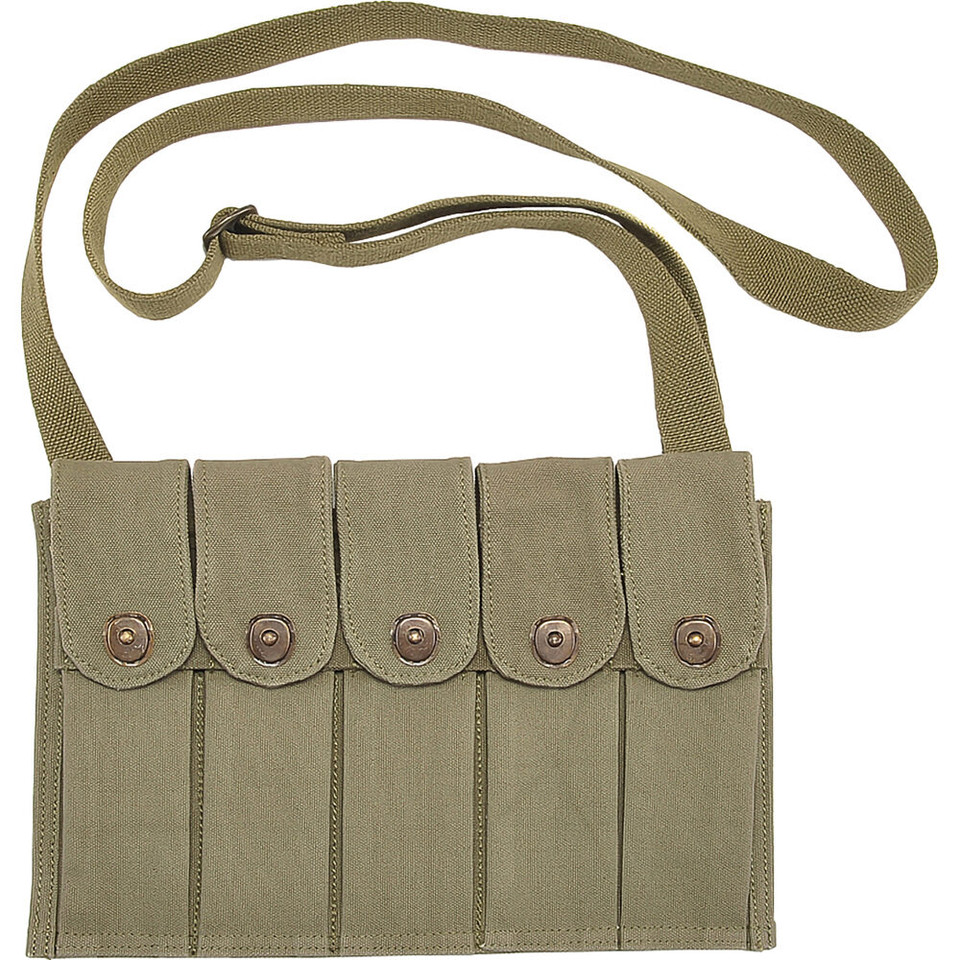 M1 Carbine 5 Cell Magazine Pouch with Shoulder Strap World War Supply (3161) Main Image