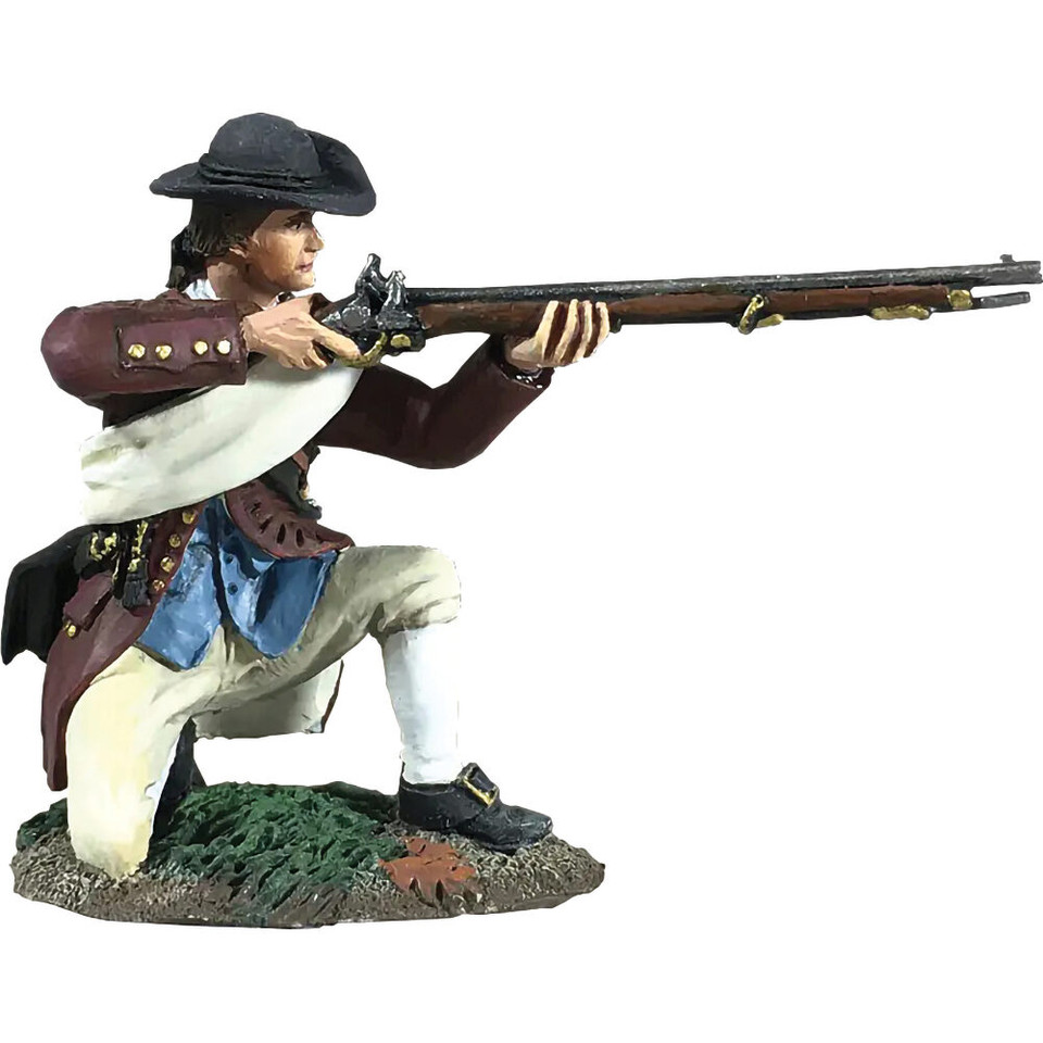 Colonial Militia Kneeling Firing No.3 1/30 Figure William Britain (16071) Main Image