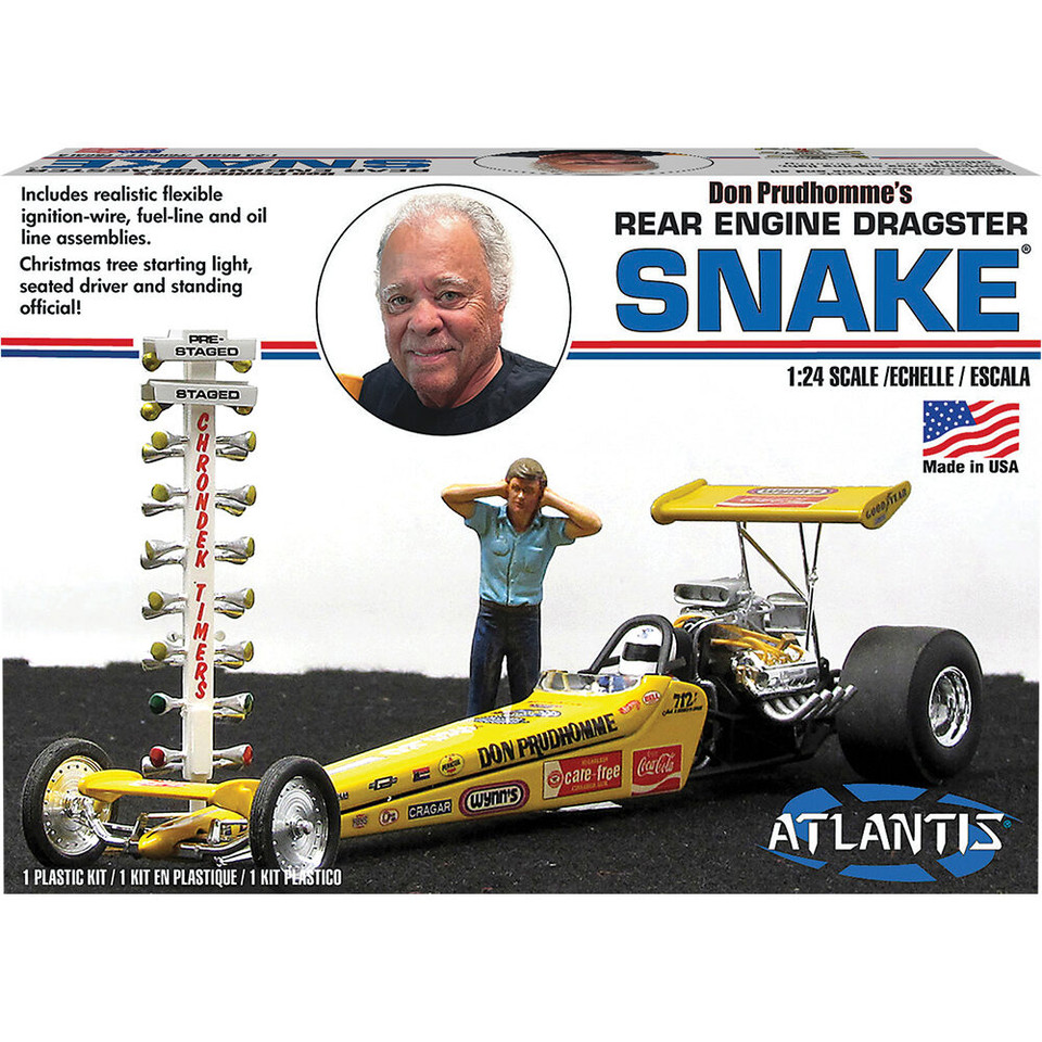 Don Prudhomme Snake Rear Engine Dragster 1/24 Kit Atlantis (M7528) Main Image