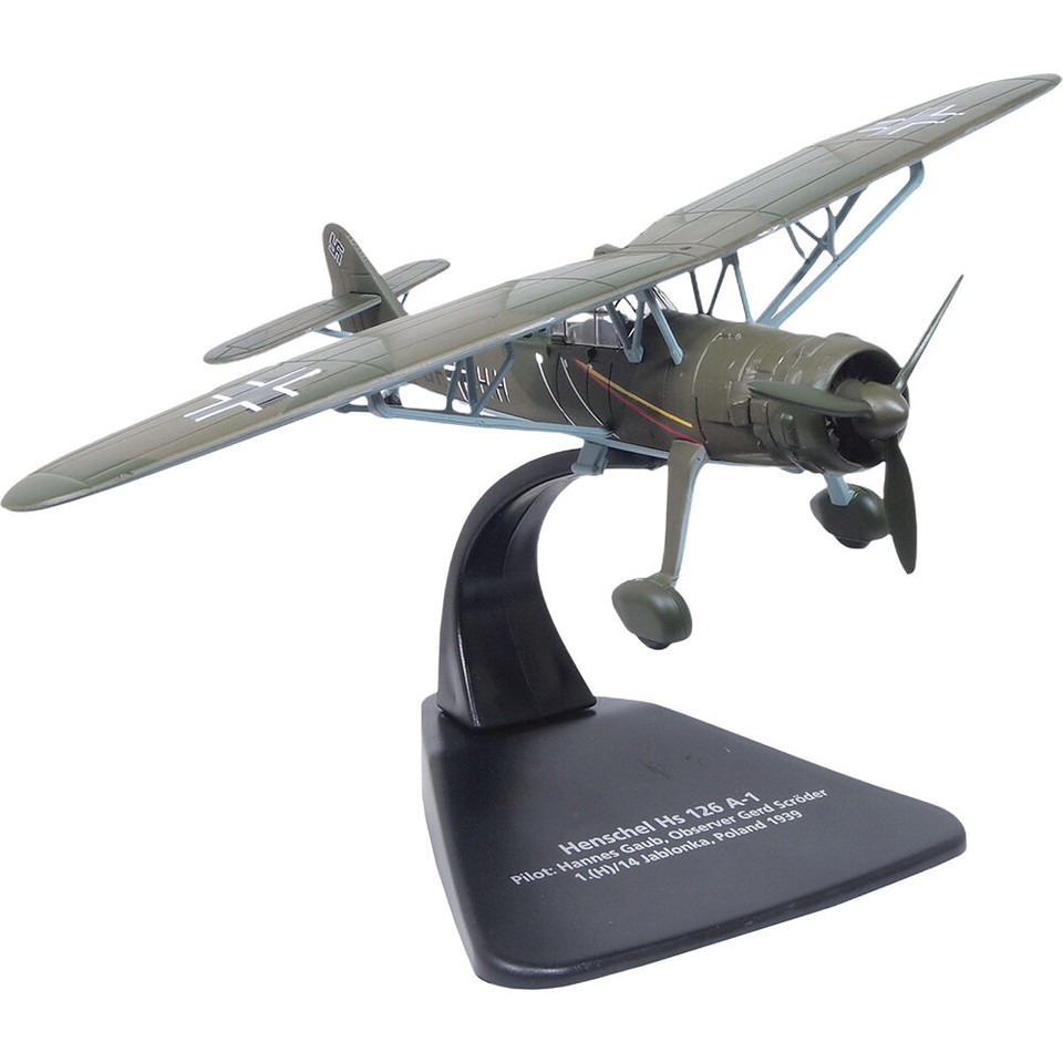 Henschel Hs 126A-1 1/72 Die Cast Model Oxford Models (AC120) Main Image