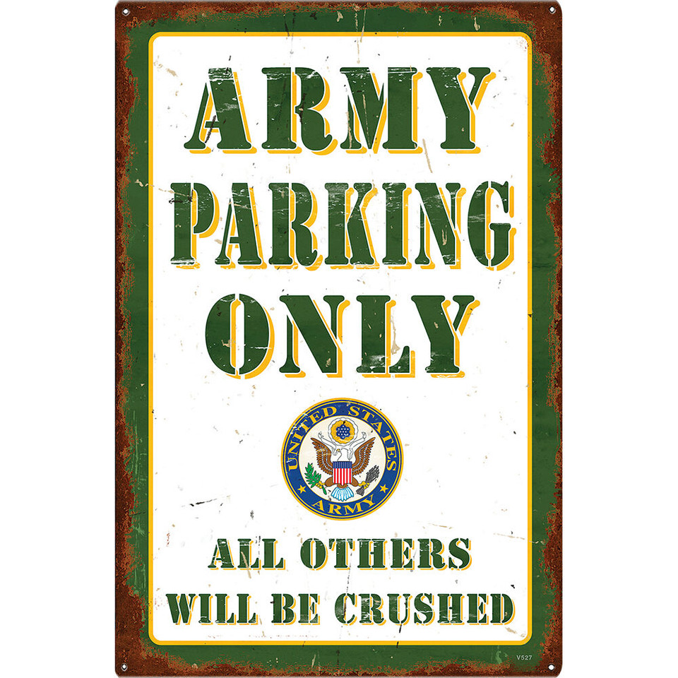 Army Parking Only Metal Sign  V527 Main Image
