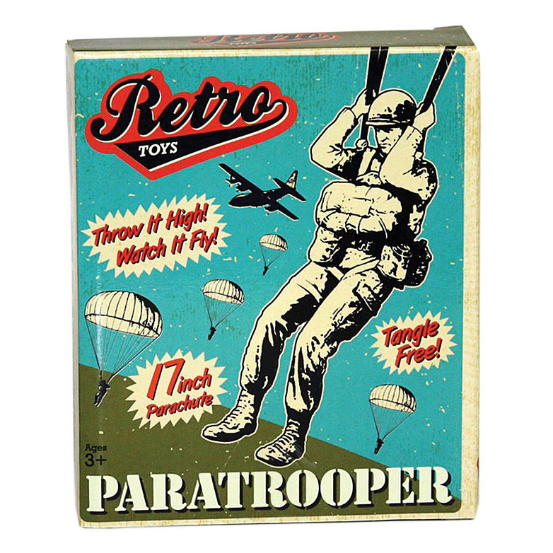 Retro Paratrooper Figure with Parachute Main Image