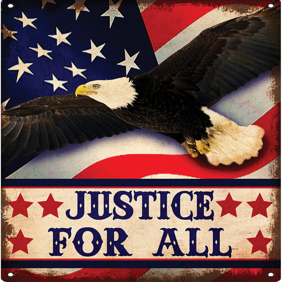 Justice For All Metal Sign  PTS703 Main Image