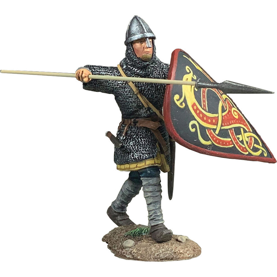 “Edgard” Saxon Defending with Spear and Shield 1/30 Figure William Britain (62140) Main Image