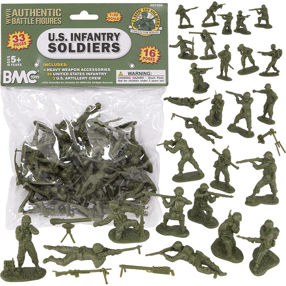 Korean War U.S. Winter 16 Piece Plastic Figure Set BMC TOYS (67121) Main Image
