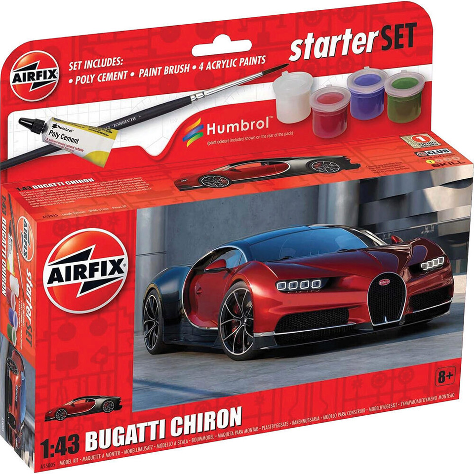 Bugatti Chiron 1/43 Kit Starter Set Airfix (A55005) Main Image