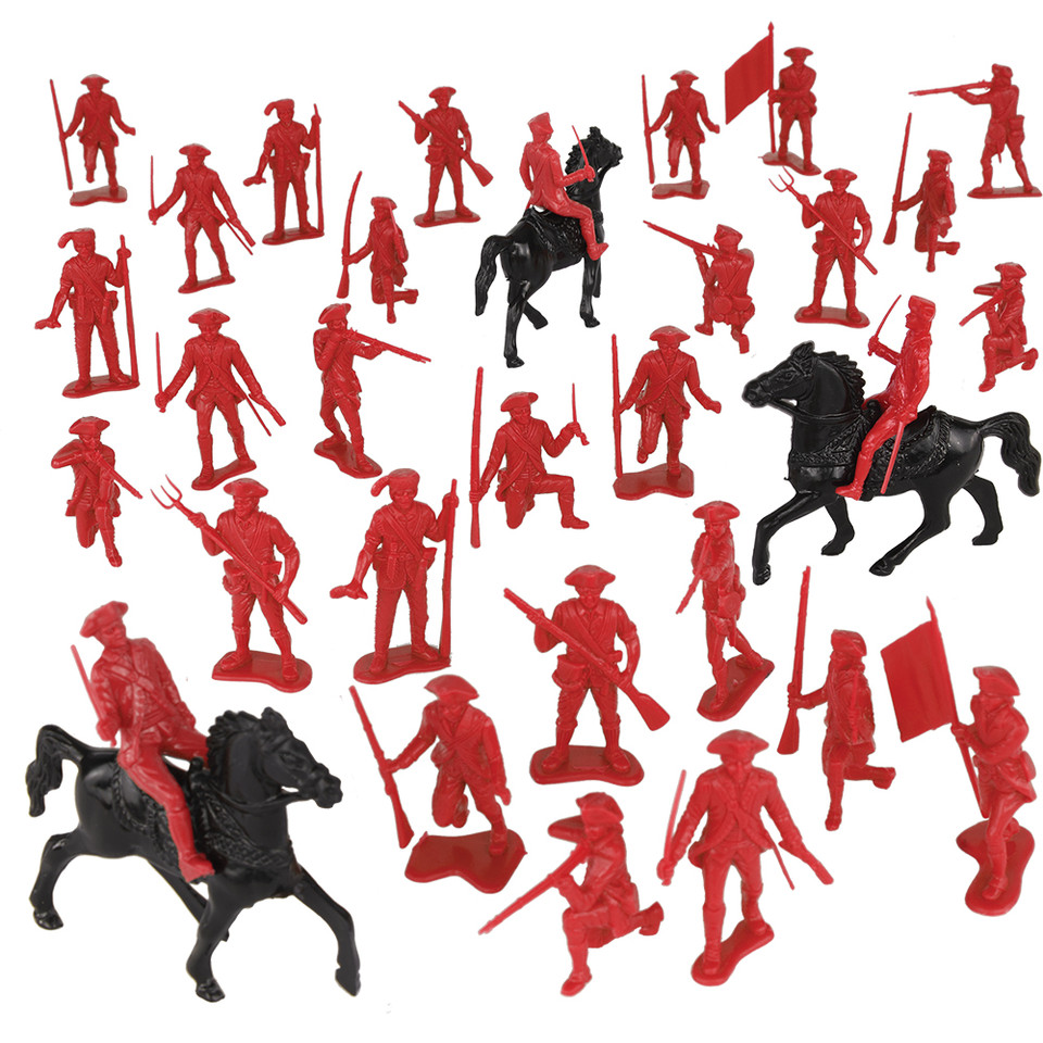 Rev. War British Soldiers 1/40 Plastic Figure 33 Piece Set BMC Toys (67150) Main Image