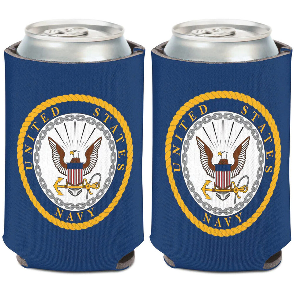 Navy Doublesided Can Cooler LS9318CNAV Main Image