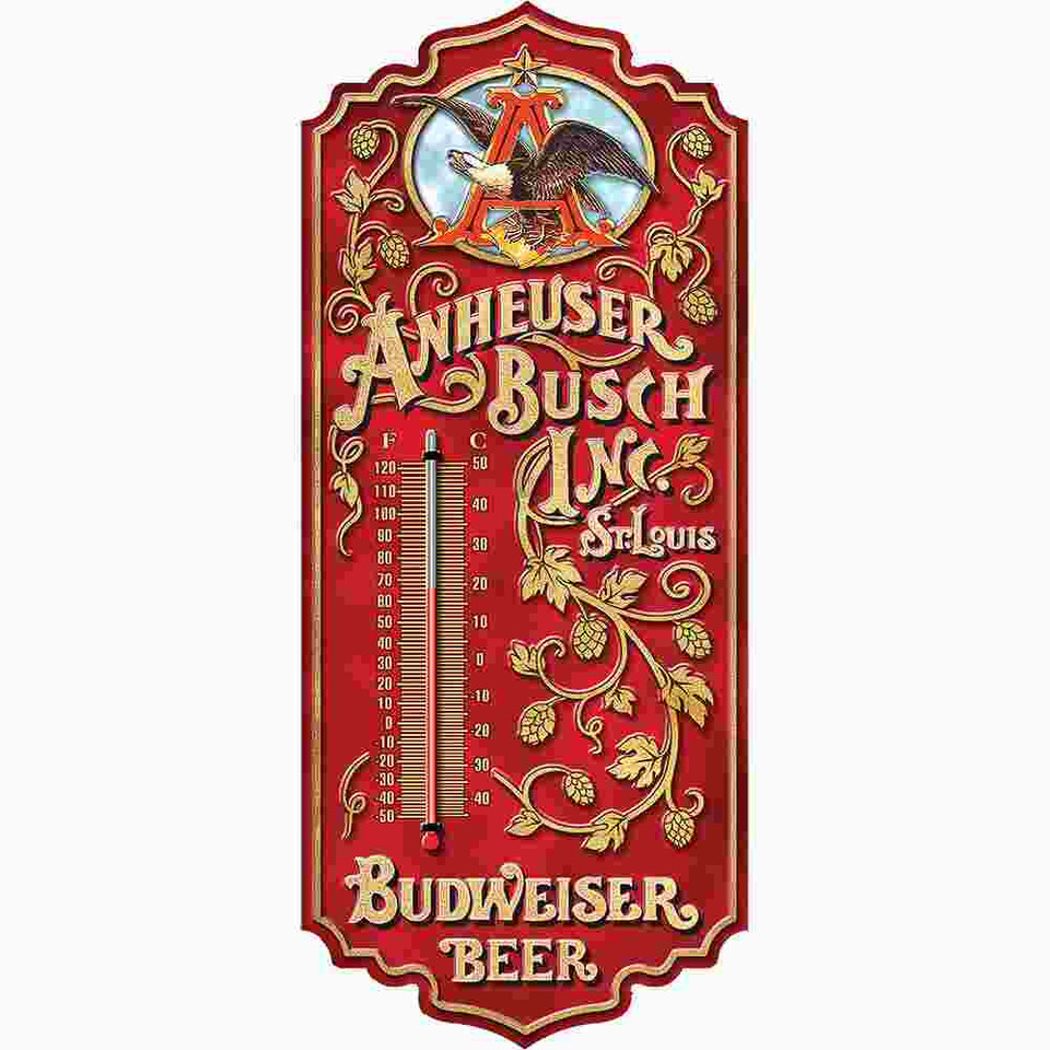 Anheuser Bush Metal Wall Thermometer Main Image
