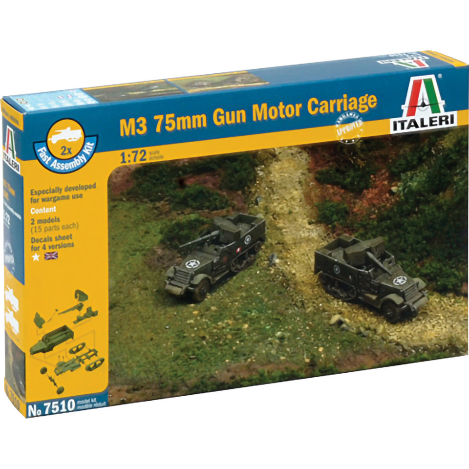 M3 75mm Gun Motor Carriage 1/72 Kit Main Image