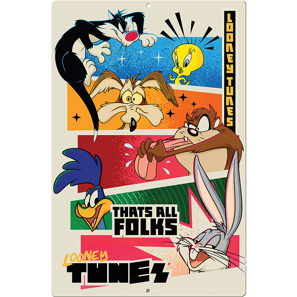 Looney Tunes Collage Metal Sign  7206 Main Image