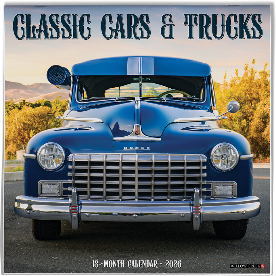 Classic Cars and Trucks 2026 Wall Calendar 50736 Main Image