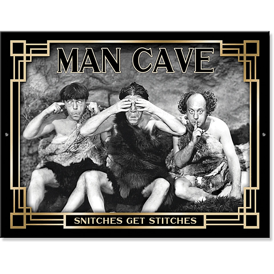 Stooges Man Cave Metal Sign Desperate Enterprises (7233) Main Image
