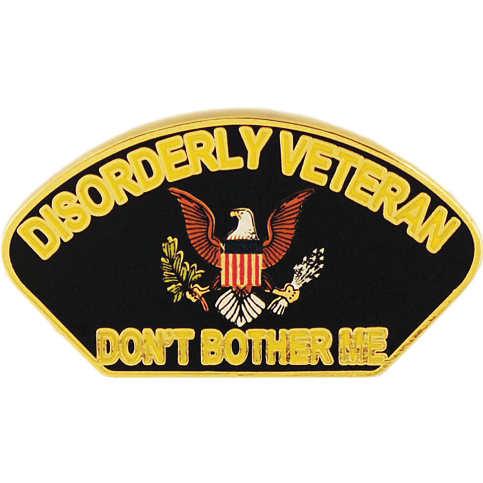 Disorderly Veteran Lapel Pin Eagle Emblems (P12324) Main Image