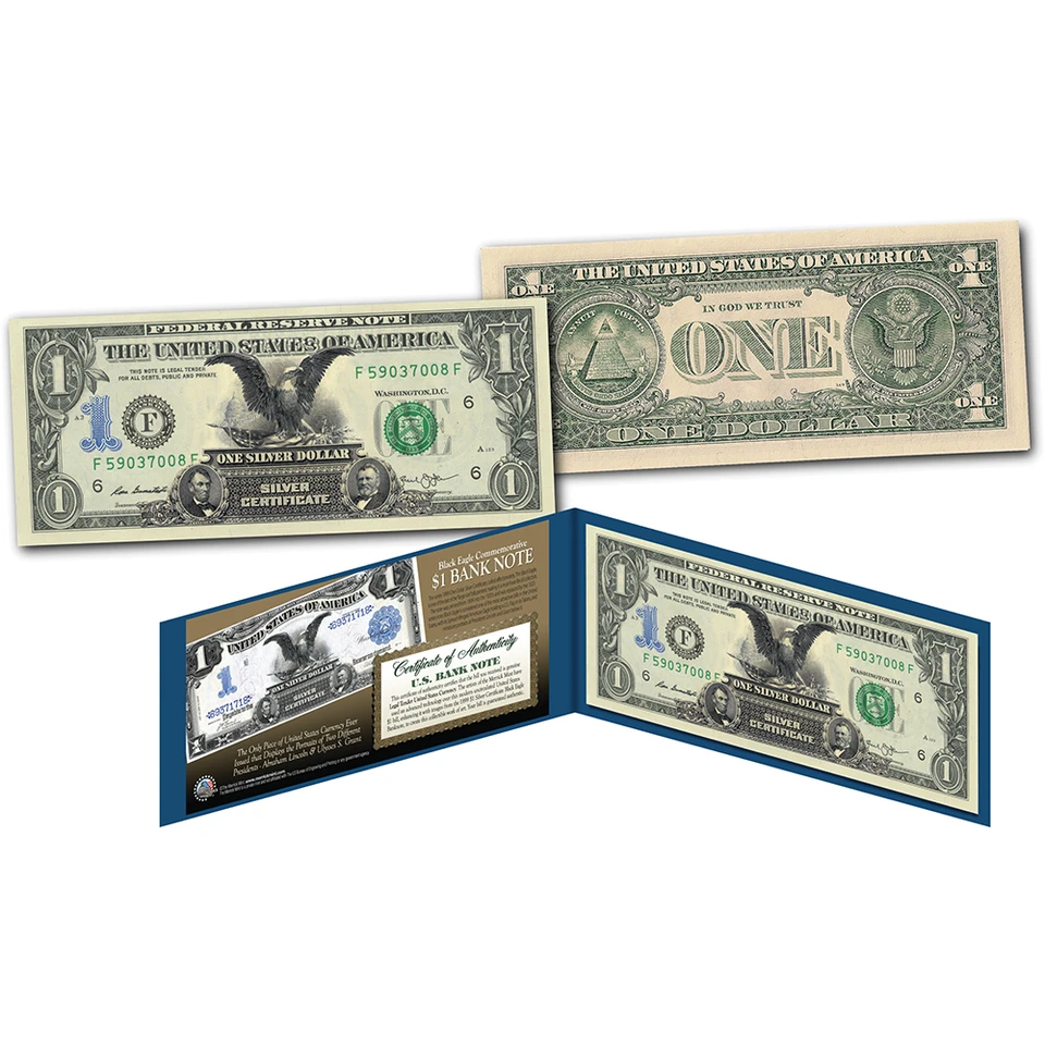 1899 Series $1 Black Eagle Federal Reserve Replica Note  Merrick Mint (BLACK_EAGLE_ONE ) Main Image